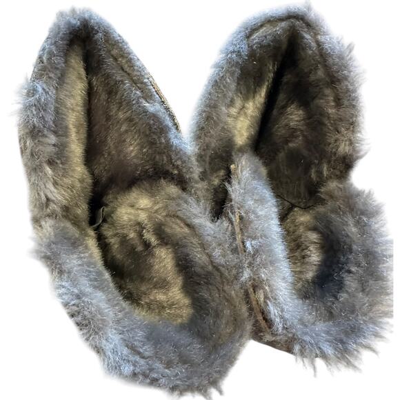 UGG Grey Fur Lined High Rise Winter Boots - Picture 7 of 8